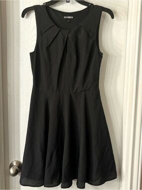 Express black keyhole neck formal business casual corp goth tank dress 2